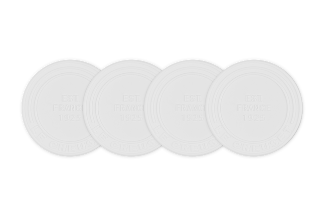 Le Creuset Coaster set of 4 1925 Design In White