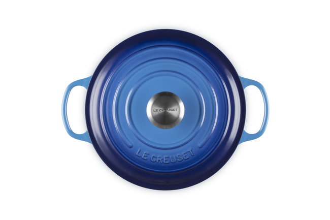Le Creuset Signature Round Cocotte In Azure Blue