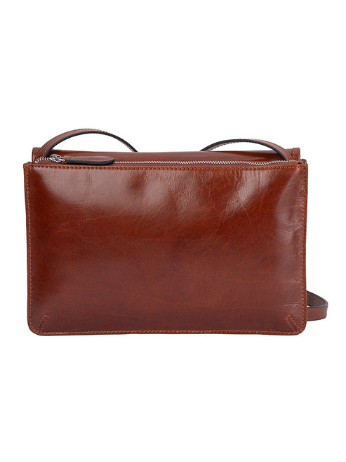 Polo Womens Newport Flapover Sling Bag In Brown