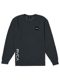 RVCA Mens 2x Crew Neck Fleece Sweatshirt In Black