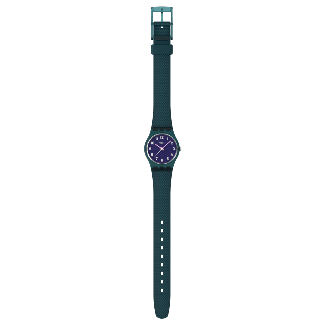 Swatch Weave Watch In Teal