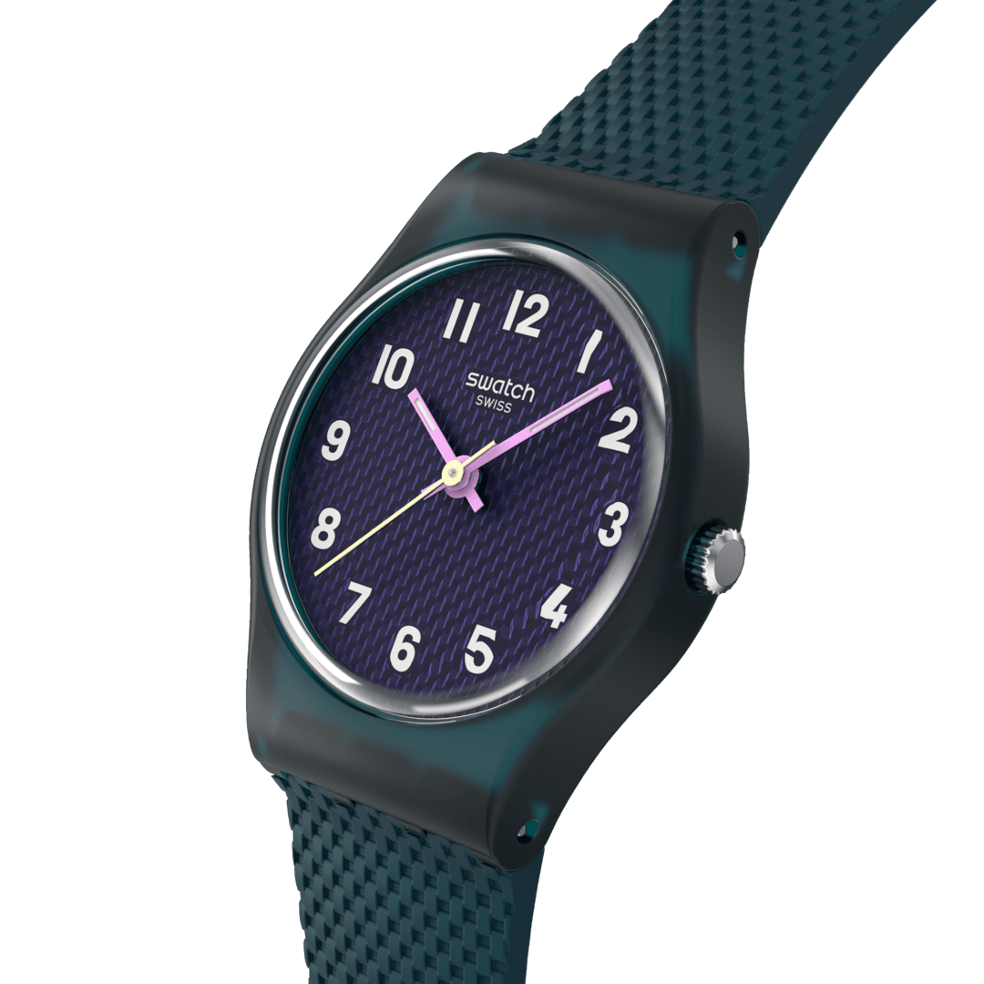 Swatch Weave Watch In Teal