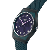 Swatch Weave Watch In Teal