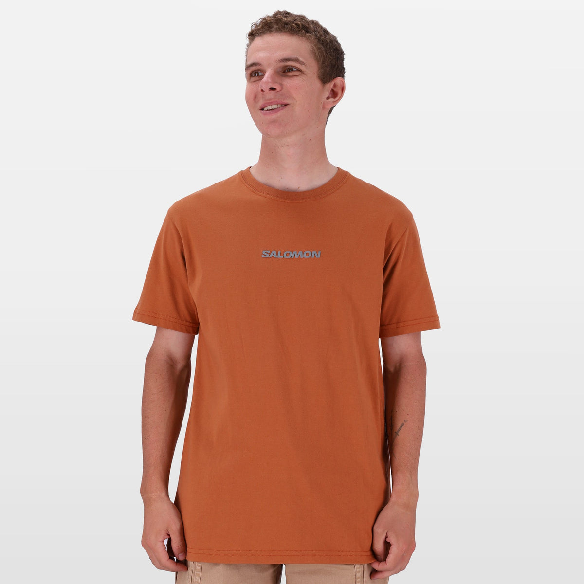 Salomon Mens Logo Ss Tee Sierra