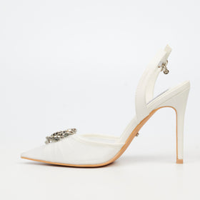 Miss Black Ladies Lola 73 Heels In White