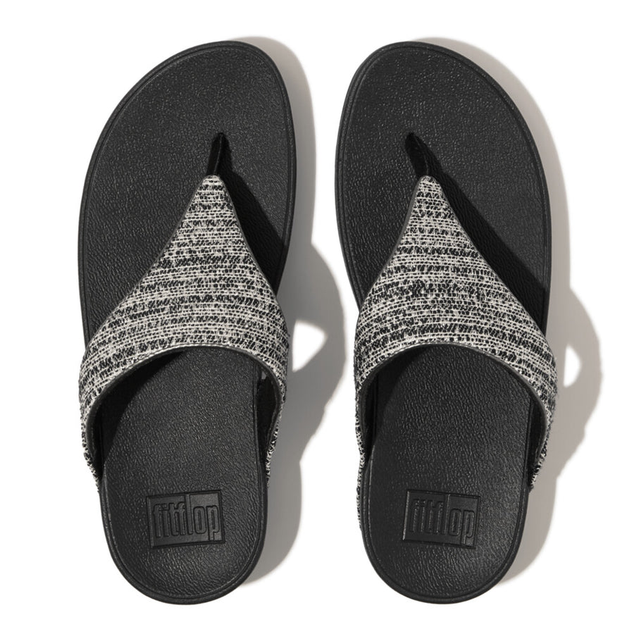 Fitflop Ladies Lulu Shimmer Weave Sandals In Black