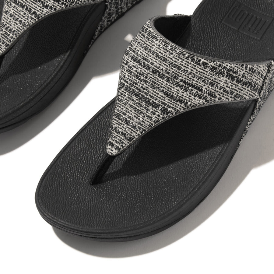 Fitflop Ladies Lulu Shimmer Weave Sandals In Black