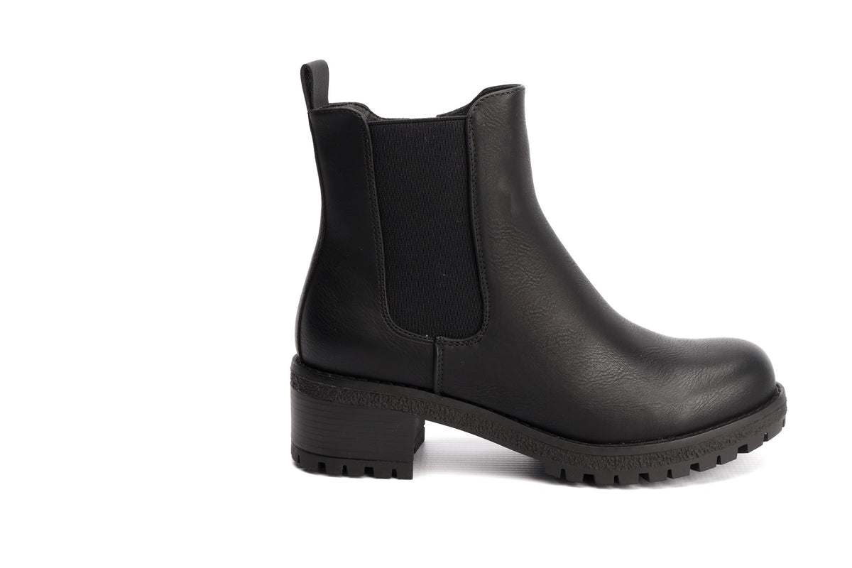 Savoy Ladies Block Heel Boot In Black