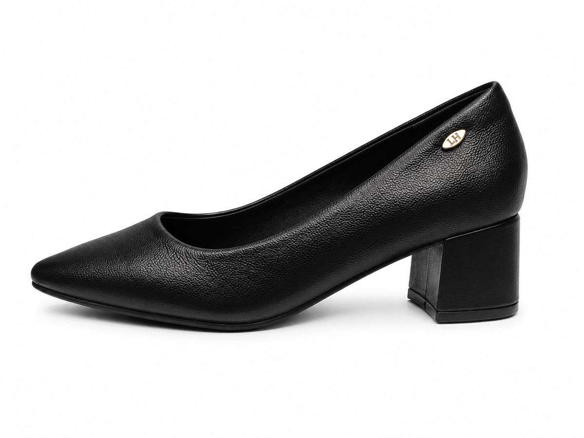 La Her Ladies Comfort Medium Heels In Black