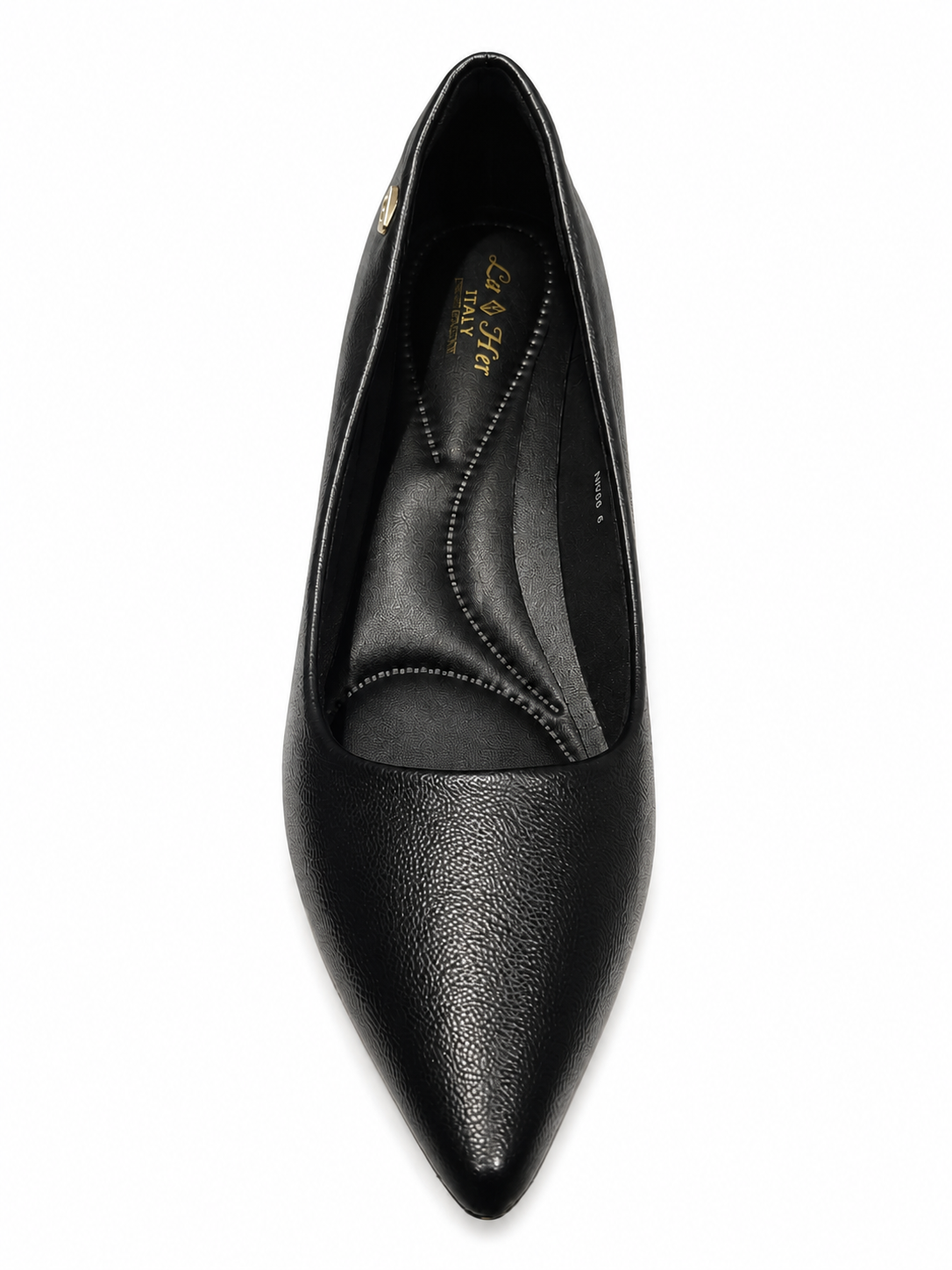 La Her Ladies Comfort Medium Heels In Black