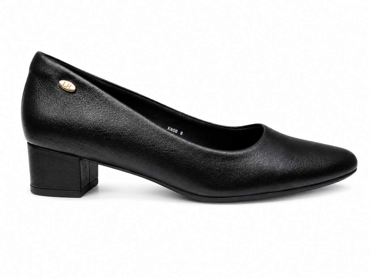 La Her Ladies Comfort Small Heels In Black