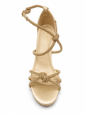 La Her Ladies Evening Heels In Gold