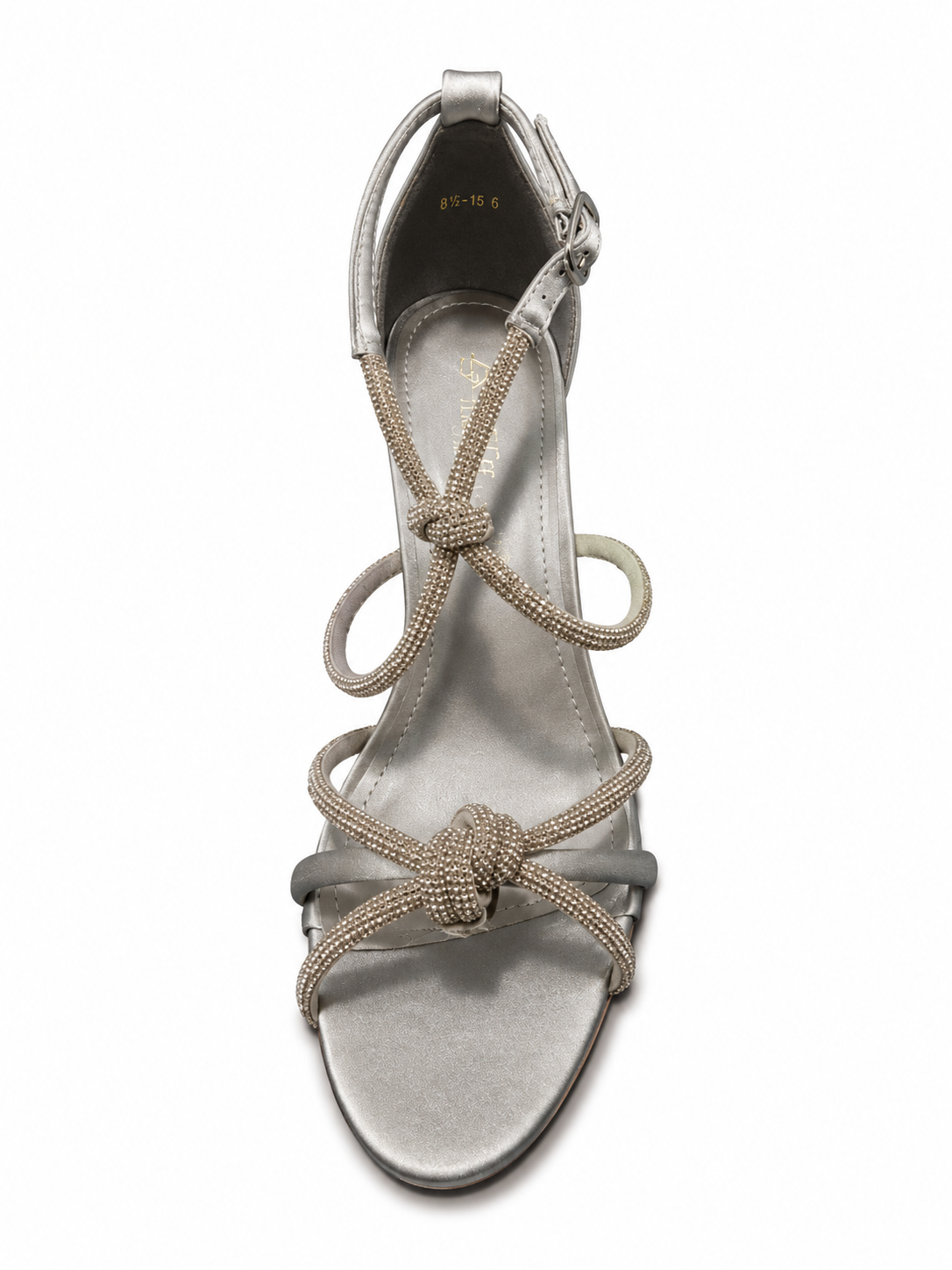 La Her Ladies Evening Heels In Pewter