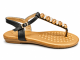 La Her Ladies Health Sandals In Black