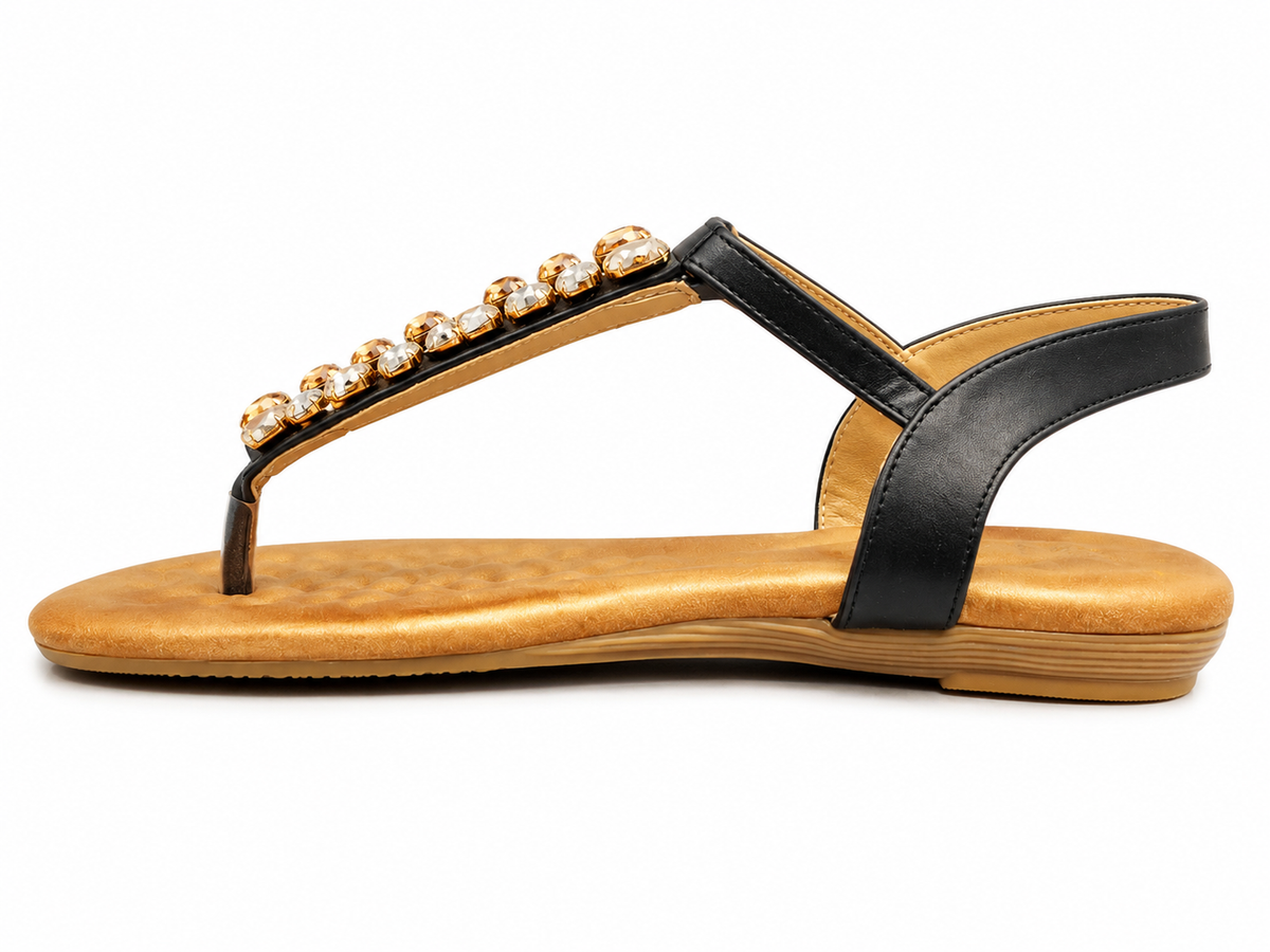 La Her Ladies Health Sandals In Black