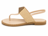 La Her Ladies JY12 Fashion Sandals In Beige
