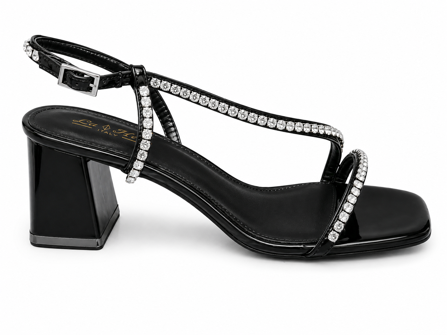 La Her Ladies QXG12 Evening Heels In Black
