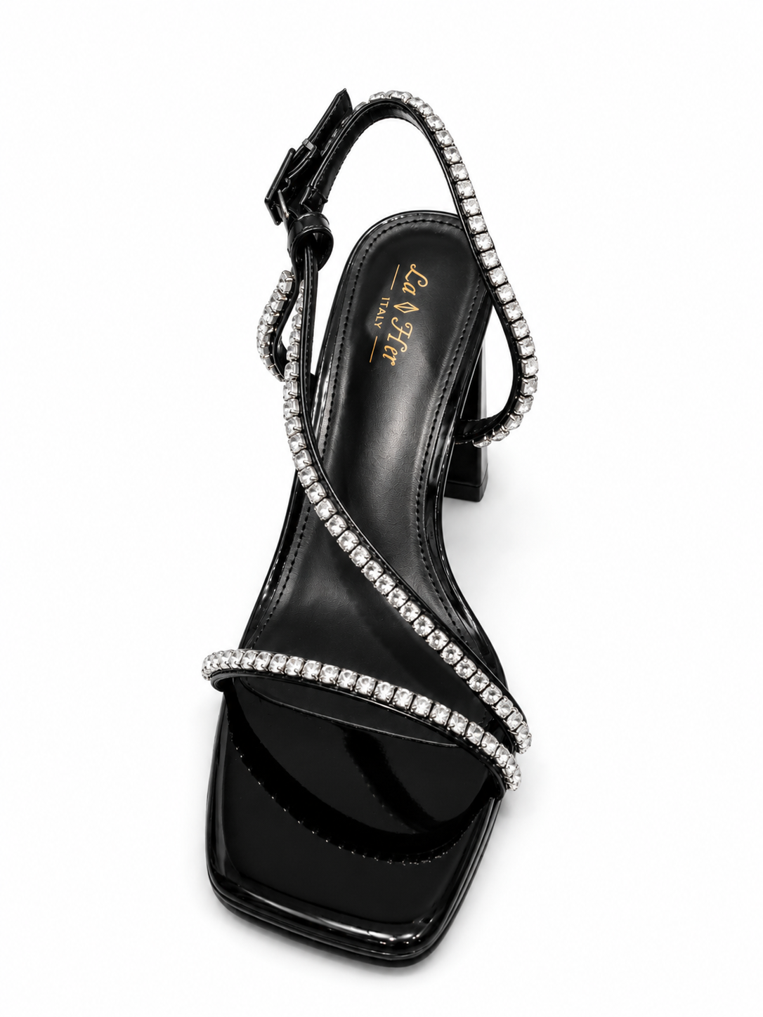 La Her Ladies QXG12 Evening Heels In Black