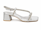 La Her Ladies QXG12 Evening Heels In Silver