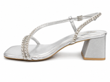 La Her Ladies QXG12 Evening Heels In Silver