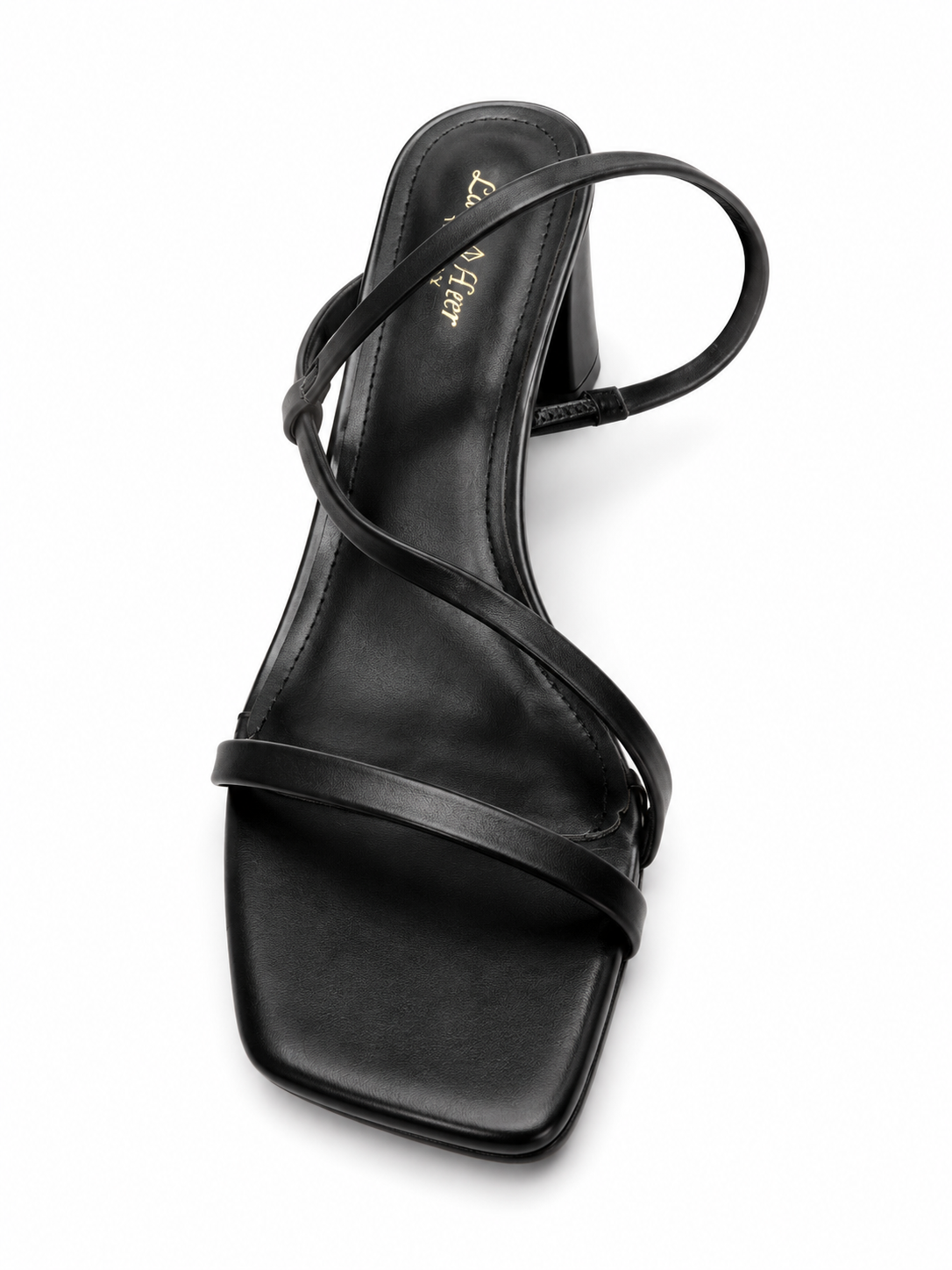 La Her Ladies QXG28 Heels In Black