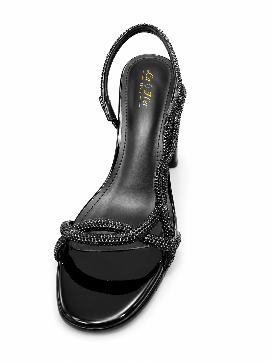 La Her Ladies QXG6 Evening Heels In Black