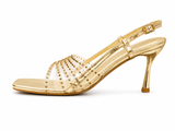 La Her Womens Evening Heels In Gold