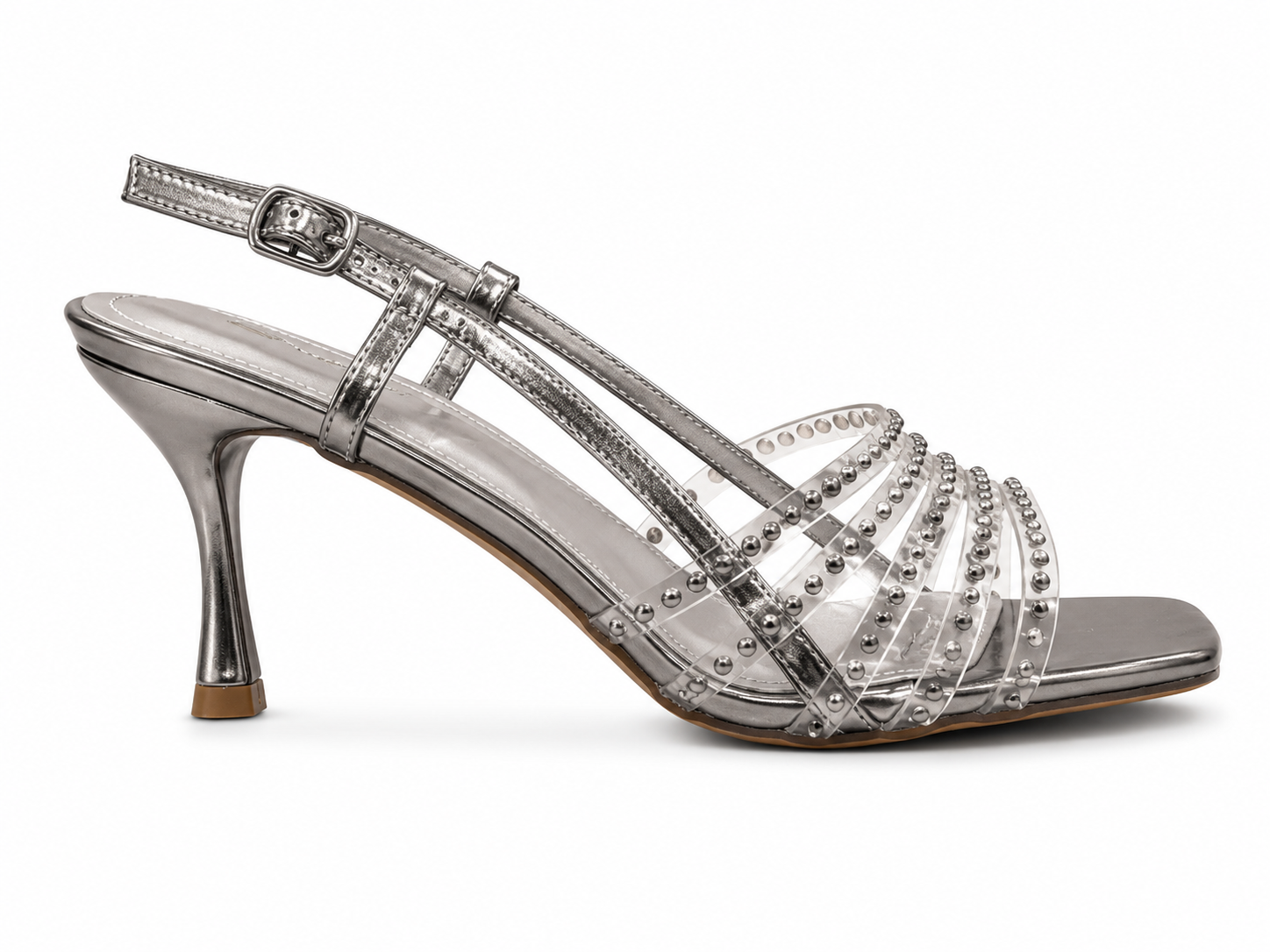 La Her Womens Evening Heels In Pewter