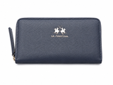 La Martina Womens Marilena Zip Wallet In Blue