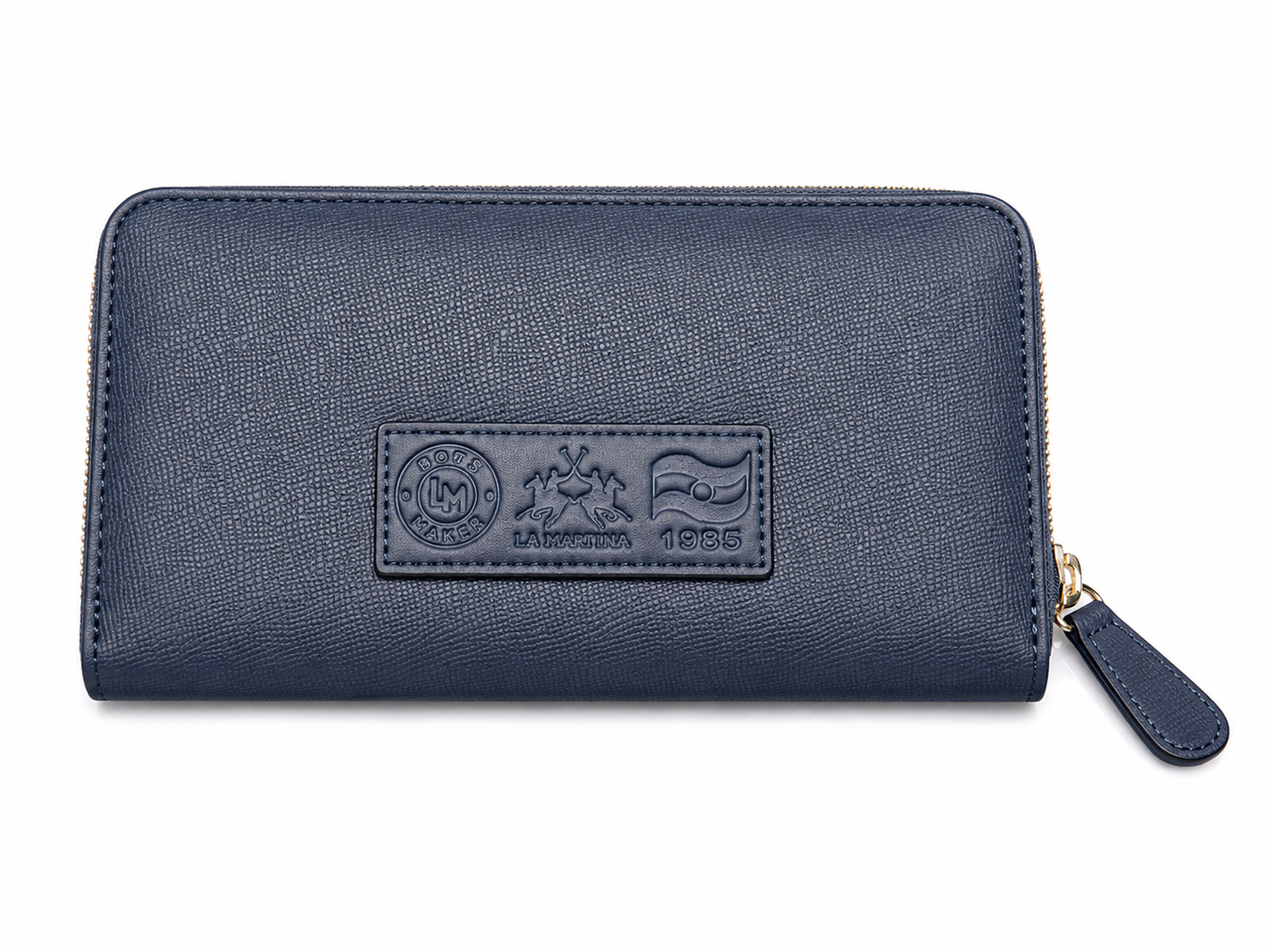 La Martina Womens Marilena Zip Wallet In Blue