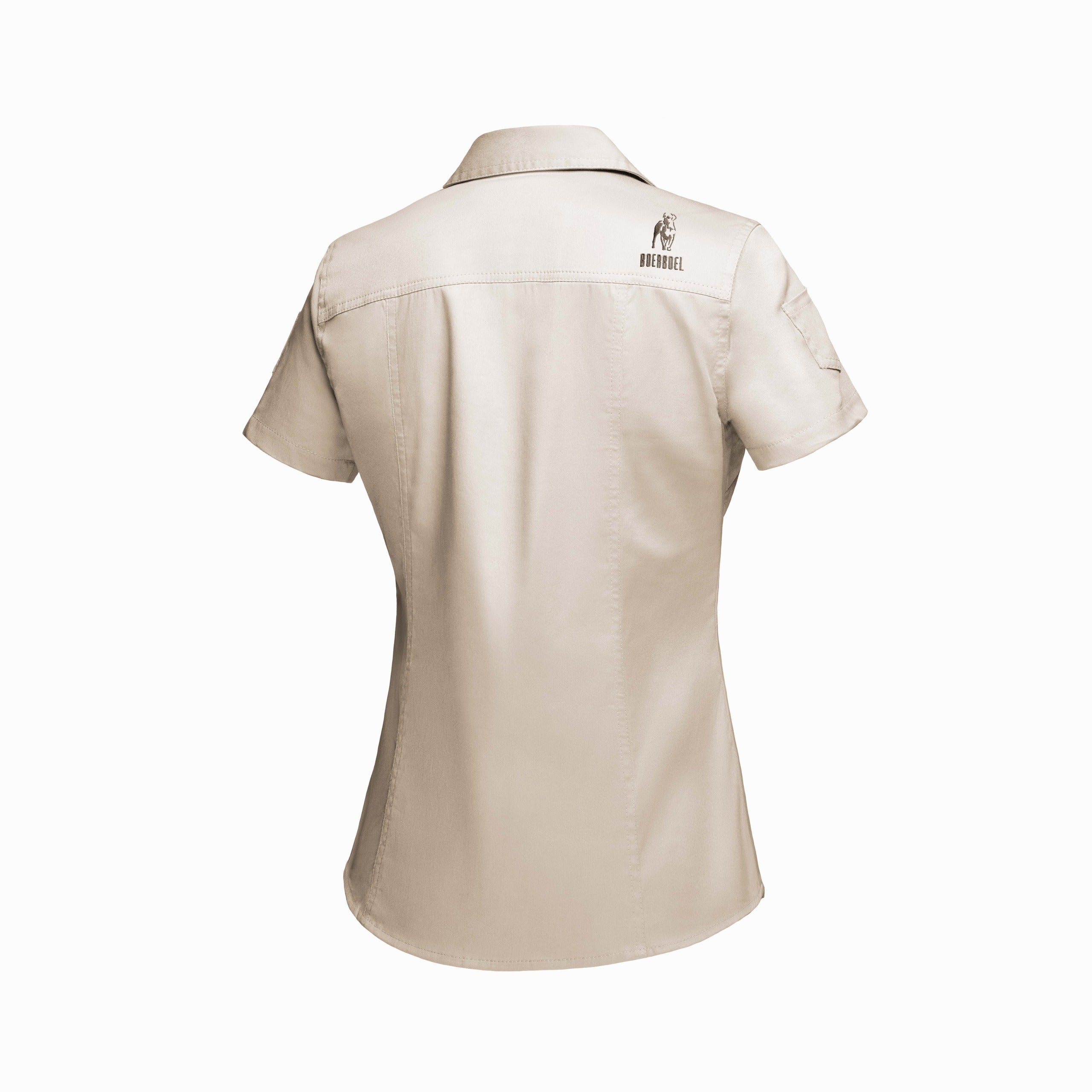 Boerboel Ladies Short Sleeve Kalahari Shirt In Stone