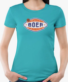 Boerboel Womens Premium Cotton T-Shirt Printed In Light Blue