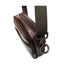 Lefel 2058 Martina Double Zip Mens Sling Oxblood