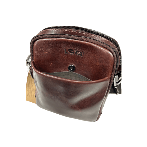 Lefel 2058 Martina Double Zip Mens Sling Oxblood