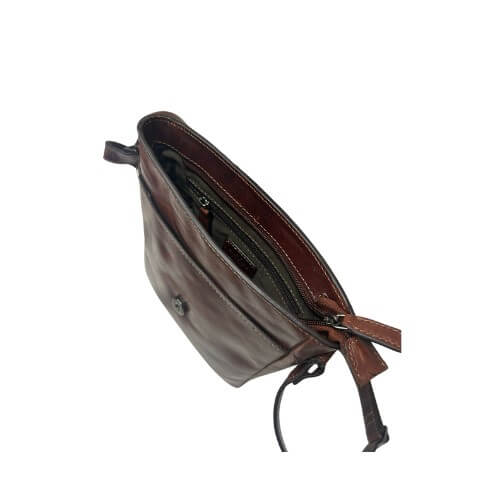Lefel Martina Medium Flap Sling Bag In Oxblood