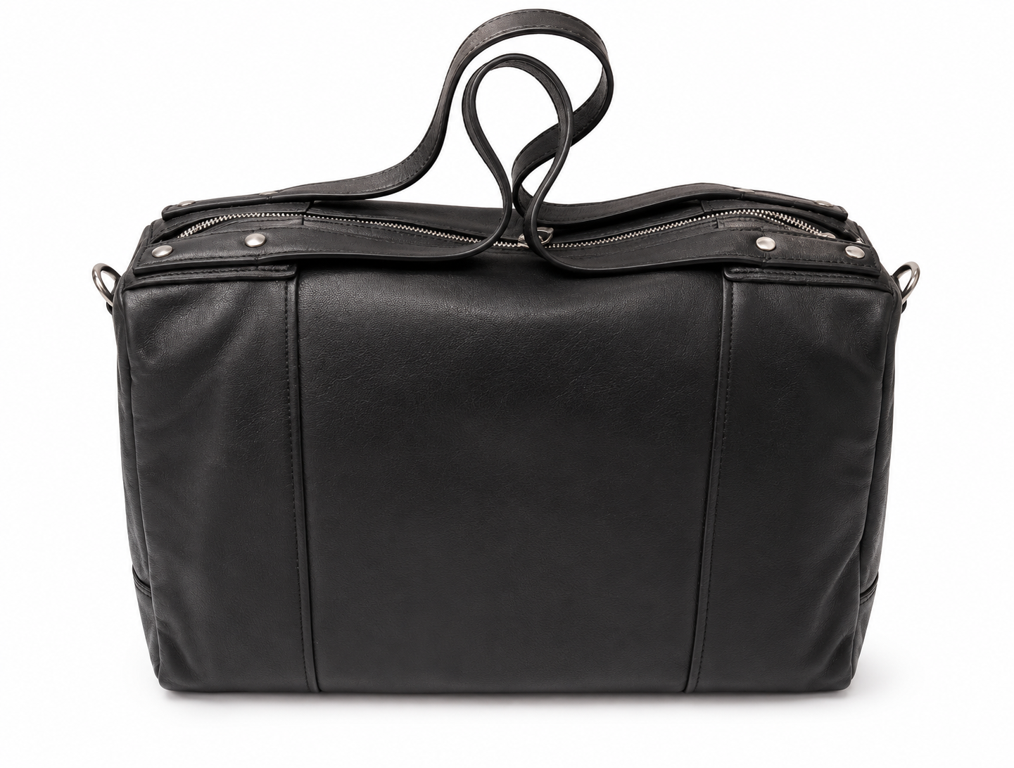 Lefel Leather Travel Duffel Bag In Black