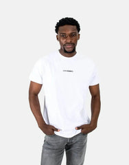 Les Hommes Mens Centre Print  T-Shirt In White