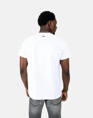 Les Hommes Mens Centre Print  T-Shirt In White