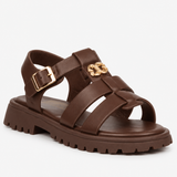 Little Miss Black Kids Tiny 1 Sandals In Chocolate