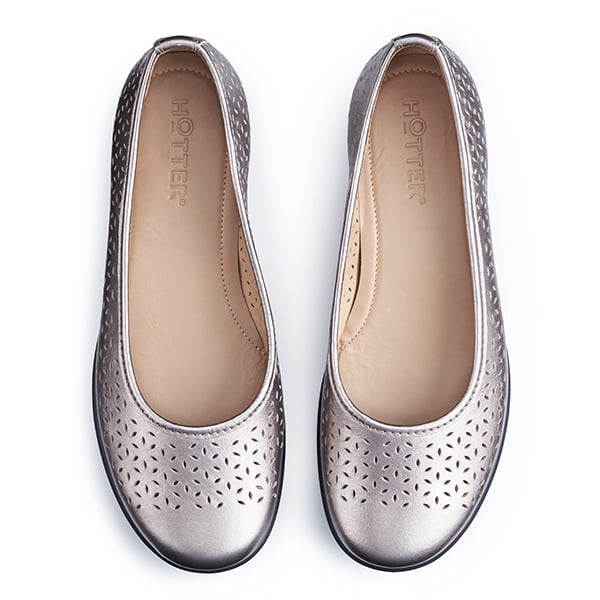 Hotter Womens Livvy II Shoes In Pewter