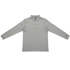 Loreti Mens Lune Long Sleeve Golfer In Grey