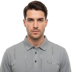 Loreti Mens Lune Long Sleeve Golfer In Grey