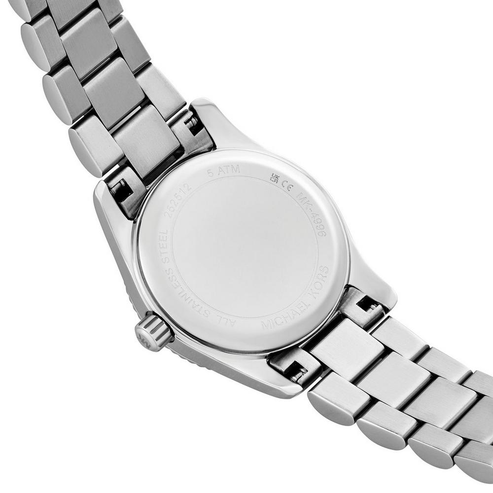 Micheal Kors Womens Lexington Stainless Steel Watch In Silver/Pink Dial