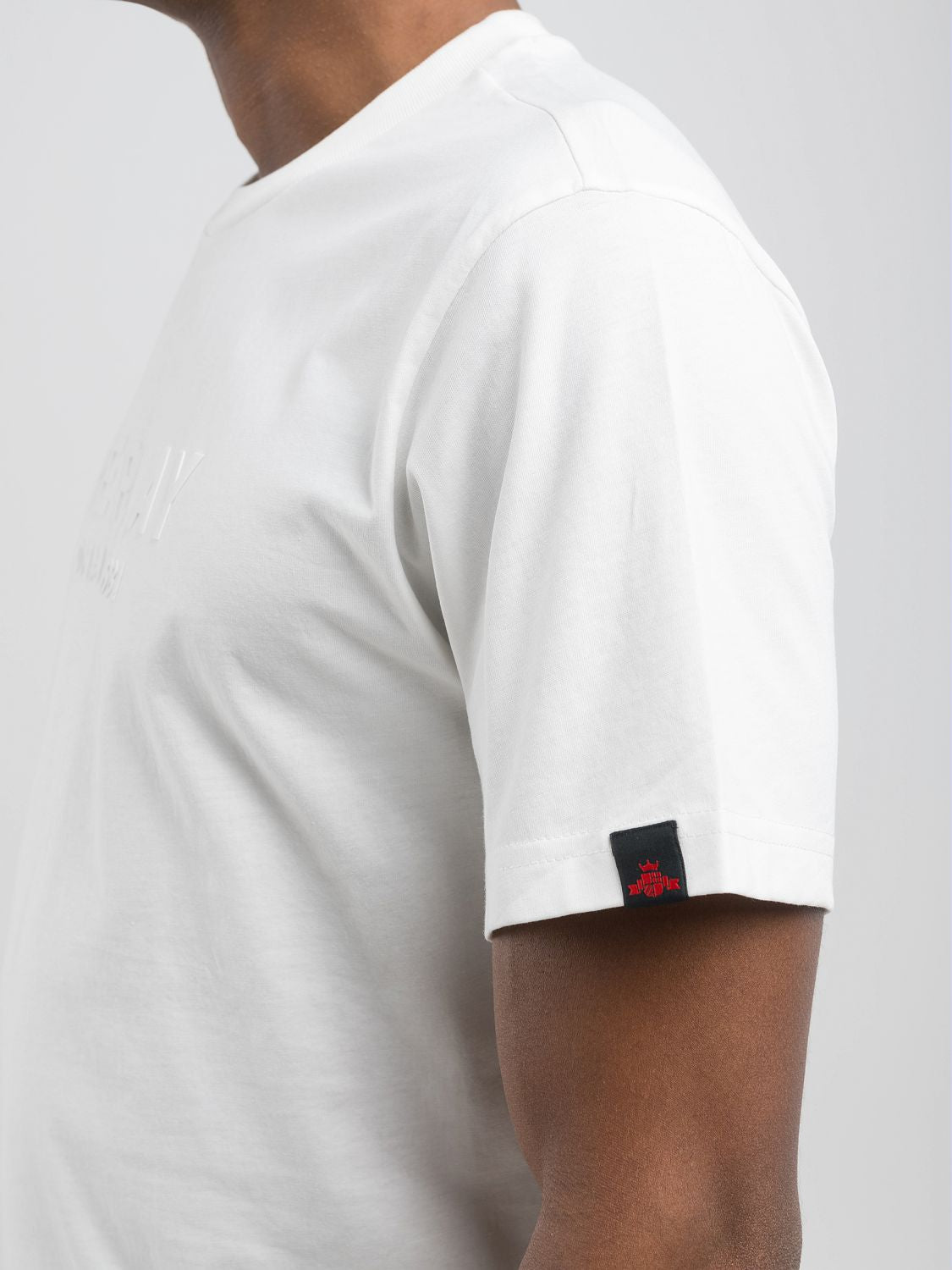 Replay Mens Crew Neck T-Shirt With Lettering In White