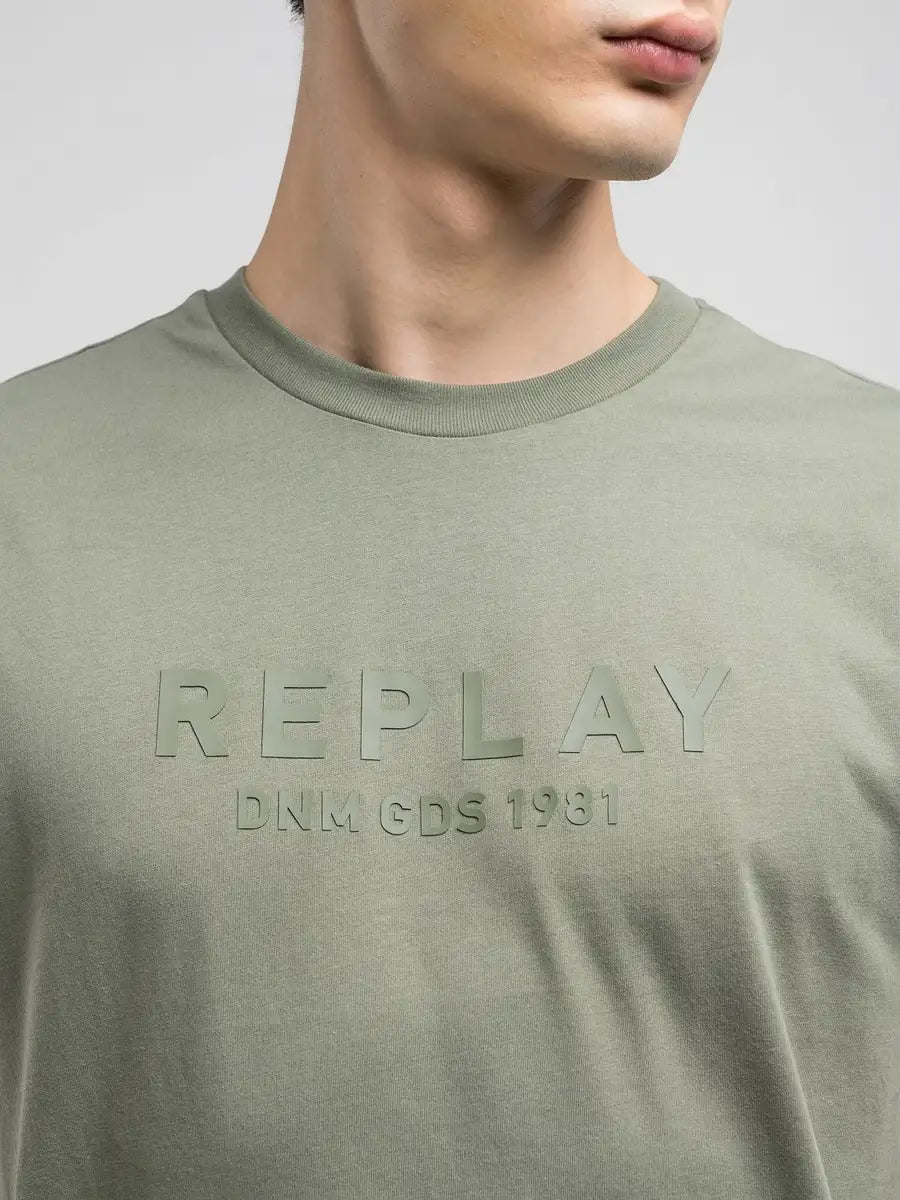 Replay M3043 2660 Crew-Neck Tshirt W/Lettering Prn