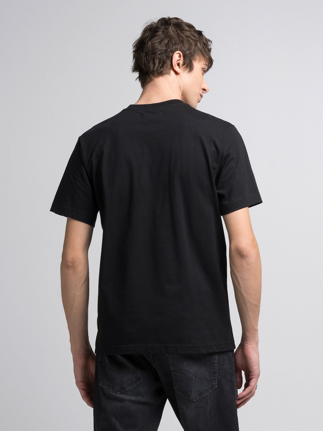 Replay Mens Custom Print T-Shirt In Black
