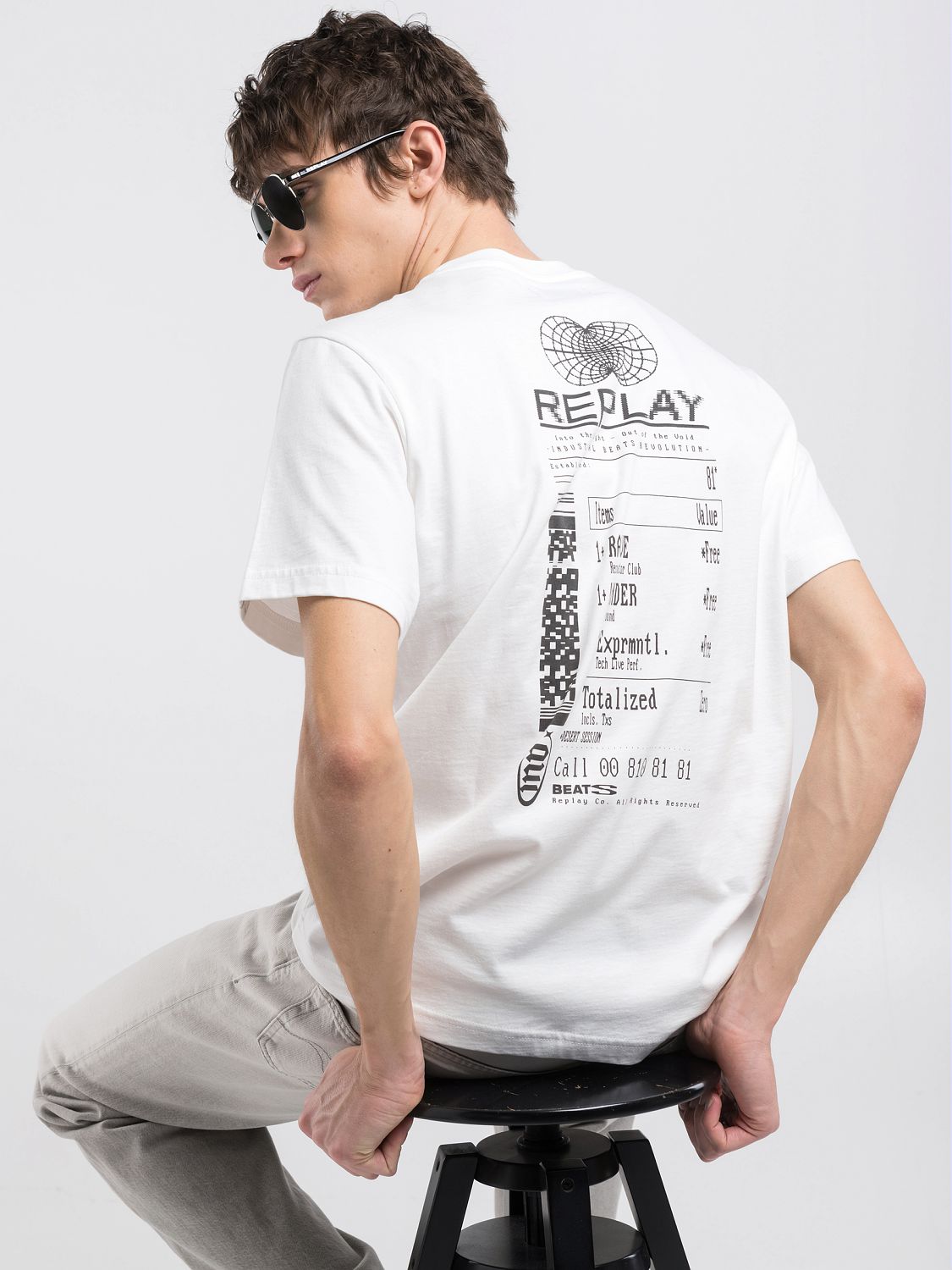 Replay Mens T-Shirt In White