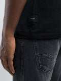 Replay Mens R Printed T-Shirt In Black