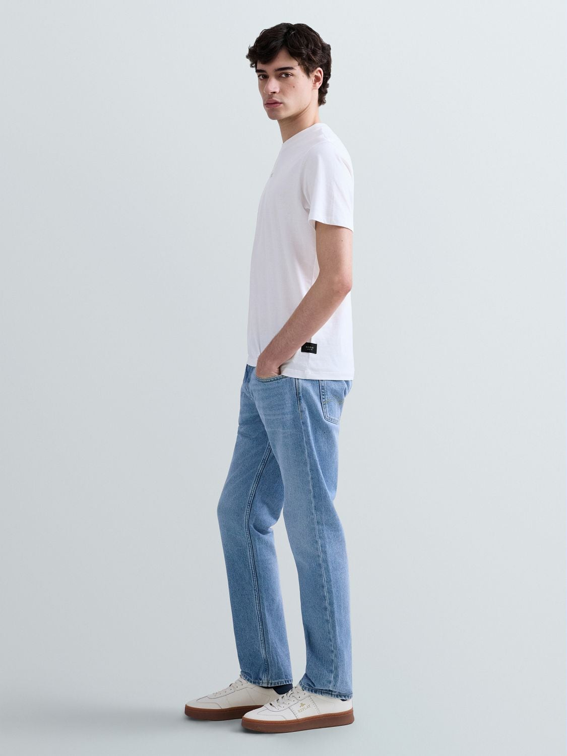 Replay Mens T-Shirt In Natural White