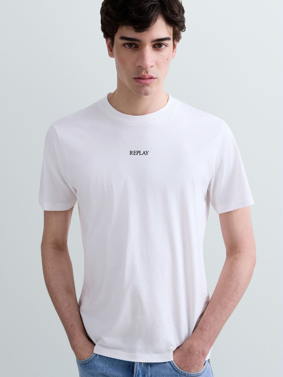 Replay Mens T-Shirt In Natural White